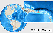 Shaded Relief Location Map of Florida