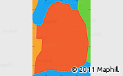 Political Simple Map of Florida