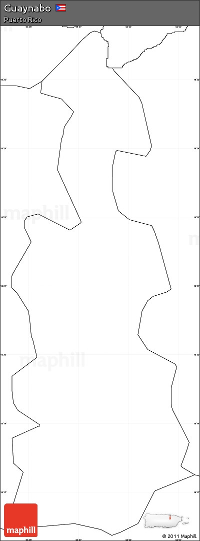 Blank Simple Map of Guaynabo