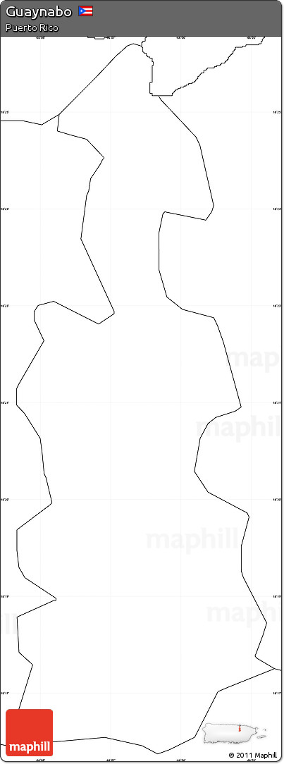 Blank Simple Map of Guaynabo