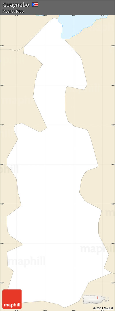 Classic Style Simple Map of Guaynabo