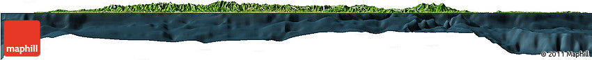 Satellite Horizon Map of Puerto Rico, darken