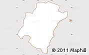 Classic Style Simple Map of Humacao, cropped outside