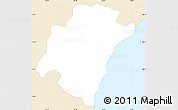 Classic Style Simple Map of Humacao, single color outside
