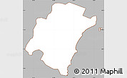 Gray Simple Map of Humacao, cropped outside