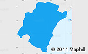 Political Simple Map of Humacao, single color outside