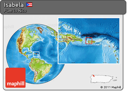 Physical Location Map of Isabela
