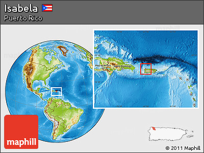 Physical Location Map of Isabela