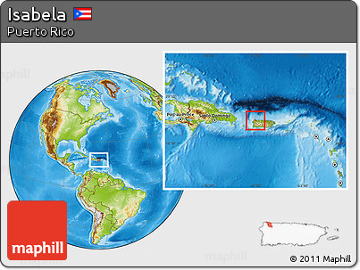 Physical Location Map of Isabela