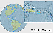 Savanna Style Location Map of Isabela, hill shading