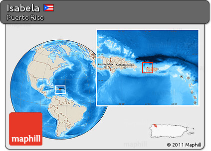 Shaded Relief Location Map of Isabela