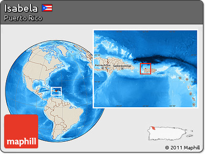 Shaded Relief Location Map of Isabela