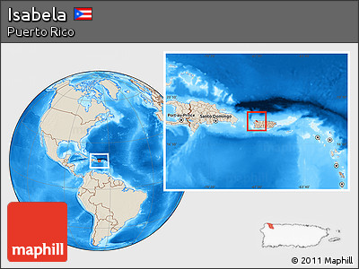 Shaded Relief Location Map of Isabela