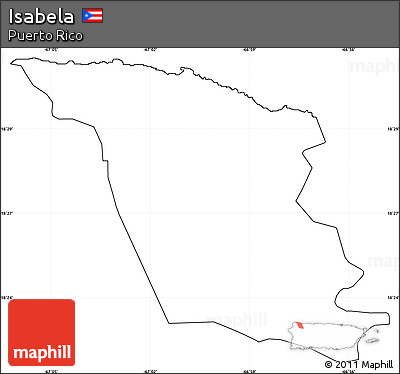Blank Simple Map of Isabela, cropped outside, no labels