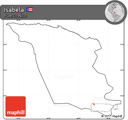 Blank Simple Map of Isabela, cropped outside, no labels