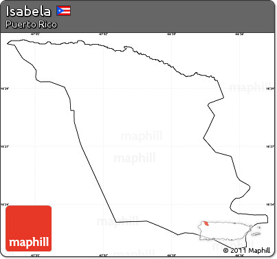 Blank Simple Map of Isabela, cropped outside, no labels