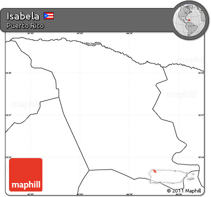 Blank Simple Map of Isabela