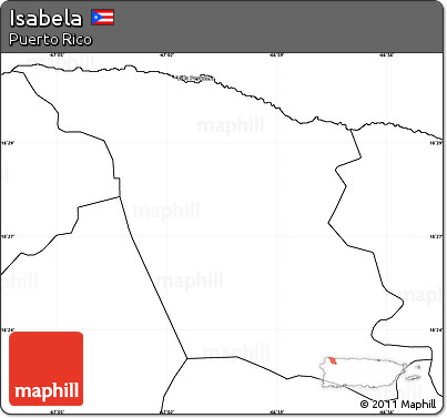 Blank Simple Map of Isabela