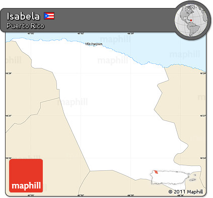 Classic Style Simple Map of Isabela