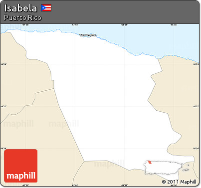 Classic Style Simple Map of Isabela
