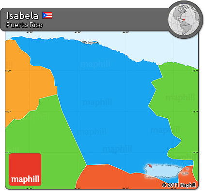 Political Simple Map of Isabela