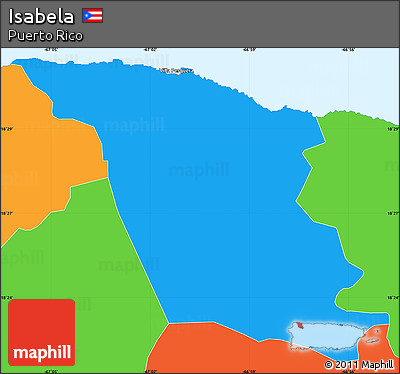 Political Simple Map of Isabela