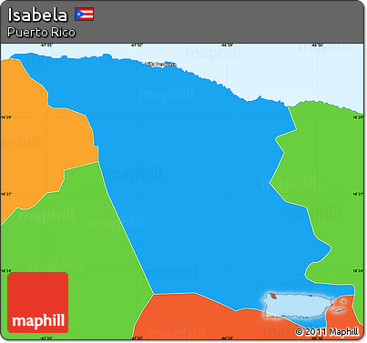 Political Simple Map of Isabela