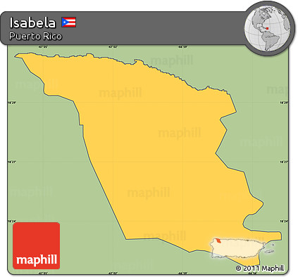 Savanna Style Simple Map of Isabela, cropped outside