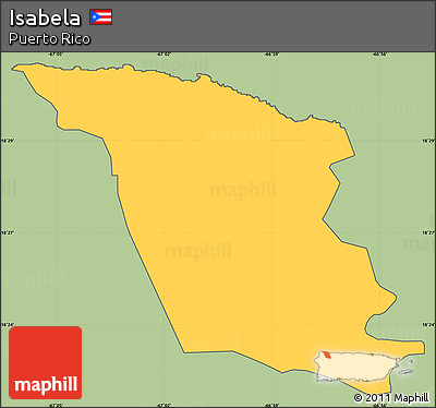 Savanna Style Simple Map of Isabela, cropped outside