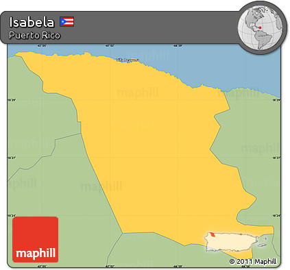 Savanna Style Simple Map of Isabela