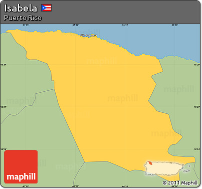 Savanna Style Simple Map of Isabela