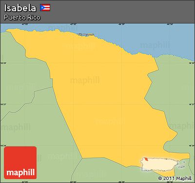Savanna Style Simple Map of Isabela