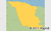 Savanna Style Simple Map of Isabela, single color outside