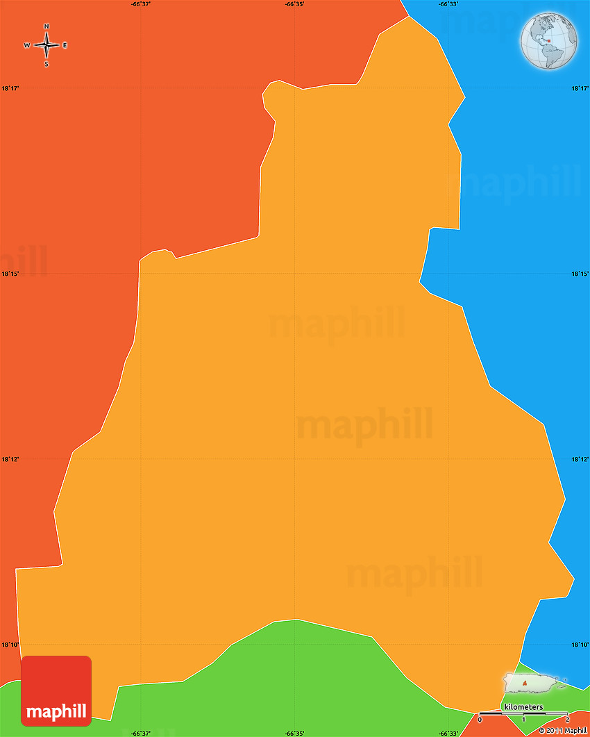Political Simple Map of Jayuya