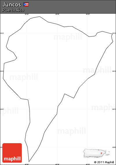 Blank Simple Map of Juncos, cropped outside