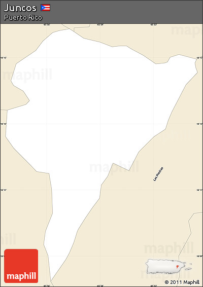 Classic Style Simple Map of Juncos