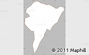 Gray Simple Map of Juncos, cropped outside