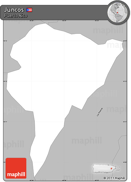 Gray Simple Map of Juncos