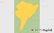Savanna Style Simple Map of Juncos, cropped outside