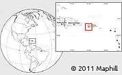 Blank Location Map of Lajas, highlighted country