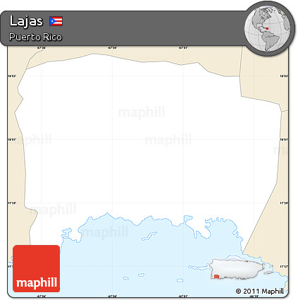 Classic Style Simple Map of Lajas