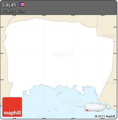 Classic Style Simple Map of Lajas