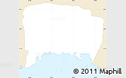 Classic Style Simple Map of Lajas, single color outside