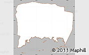 Gray Simple Map of Lajas, cropped outside
