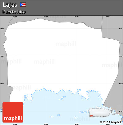 Gray Simple Map of Lajas
