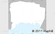 Gray Simple Map of Lajas, single color outside