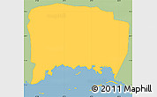 Savanna Style Simple Map of Lajas, single color outside