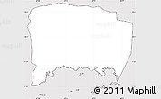 Silver Style Simple Map of Lajas, cropped outside