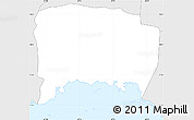 Silver Style Simple Map of Lajas