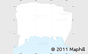 Silver Style Simple Map of Lajas, single color outside